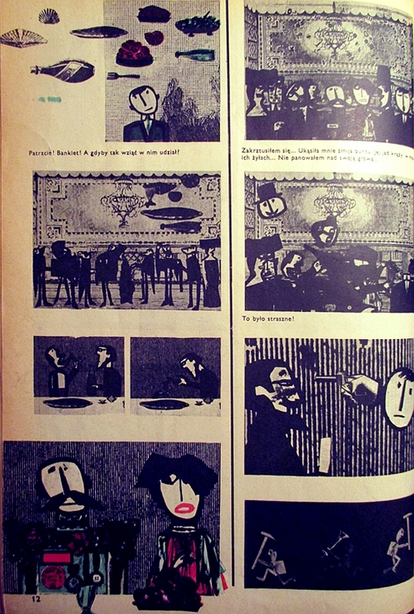 Jan Lenica, ''Pan Głowa'', ''Szpilki'' 1972, nr 20 [fragment]